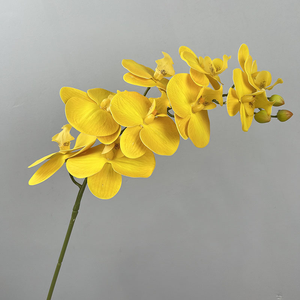 A buon mercato stampa 3D 9 teste <span class=keywords><strong>orchidee</strong></span> ragno viola verde nero arancio bianco avorio all'ingrosso fiori artificiali orchidea nel <span class=keywords><strong>vaso</strong></span> da tavolo - Product Image 5