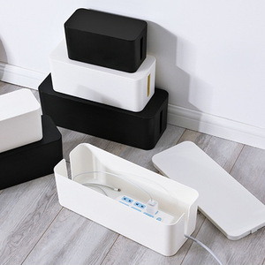 Organizer Desktop scatola di immagazzinaggio filo di alimentazione striscia di filo Organizer scatola di gestione via cavo cavo cavo cavo per Computer che si nasconde con coperchio - Product Image 1