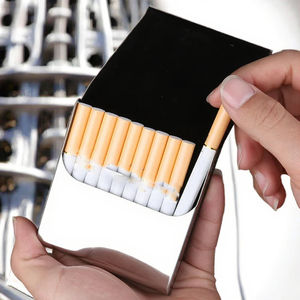 Étui à cigarettes carré en cuir au design zen asiatique, imprimé UV, finition mate durable, pour le stockage du tabac – <span class=keywords><strong>Prix</strong></span> usine - Product Image 2