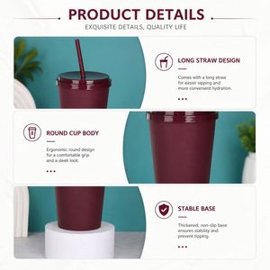 Custom logo Drinking Cold Cups for DIY 24oz 710ml Reusable Matte PP <b>Plastic</b> Tumblers with Lids and Straws - Product Image 2