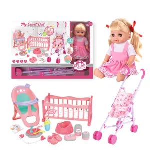 NEW 14 Inches Full Body Vinyl Soft Material Realistic Reborn New Born Baby Doll Play Sets