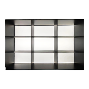 Librería Moderna y Minimalista de <span class=keywords><strong>Madera</strong></span> con Soporte de Metal, Estantería de Almacenamiento de 96 Pulgadas con Luz LED, Fácil de Montar - Product Image 1