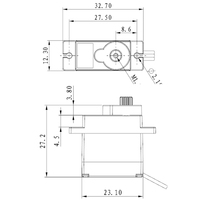 Encodeur de servo en plastique léger CYS-S0009 1,2 kg, mini pièces détachées pour modèles RC