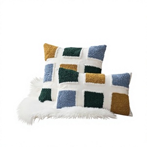 Luxury Tufted Designer Vintage Boho Cushion Cover Luxury Handwoven Decorative <b>Throw</b> Pillow by <b>Indian</b> Textiles H/L Pattern - Product Image 1