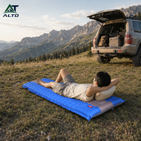 Matelas de camping pliable léger et imperméable en Oxford pour la randonnée en plein air, 4 saisons, avec pompe à air intégrée