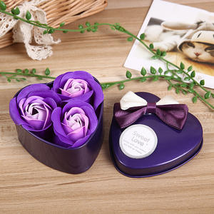 Wedding 3 iron <b>box</b> <b>roses</b> soap flower birthday gift love gift <b>box</b> creative jewelry shop event gift - Product Image 3