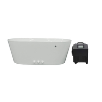 Baignoire intérieure de luxe blanche pour bain froid à basse température avec refroidisseur de 1,0 CV et bac isolé en acrylique