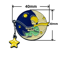 Badge d'ange en métal plaqué or personnalisé avec impression émaillée pour décoration intérieure et souvenir