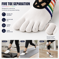 Chaussettes de yoga et de Pilates unisexes personnalisées pour l'automne, antidérapantes, respirantes, à séchage rapide, en spandex/coton, confortables