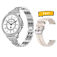 Montre connectée KarenM I58 populaire pour femme 2023, bracelet de fitness intelligent avec diamants, écran 1,32 pouces, appels Bluetooth