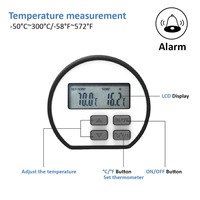 Thermomètre numérique de cuisine domestique en métal pour barbecue, viande et bonbons, affichage de la température, thermomètre alimentaire