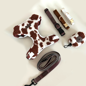 ชุดสายจูงและสายจูงสุนัขขนแกะเท็ดดี้แบบไม่ต้องดึงปรับได้ - Product Image 2