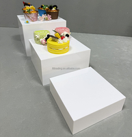 Mini présentoir à cupcakes personnalisé au design unique pour mariage, mini présentoir à desserts en plastique, acrylique, plexiglas, plexiglas, or, argent, blanc