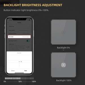 Première sortie mondiale : Interrupteur intelligent Tuya WIFI avec réglage de la <span class=keywords><strong>couleur</strong></span> de l'éclairage d'ambiance, interrupteurs muraux tactiles Zigbee, statistiques d'électricité - Product Image 3