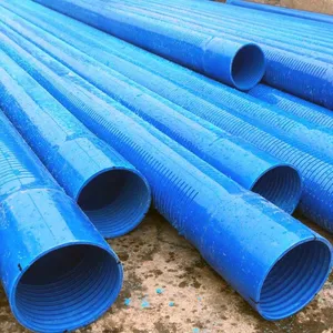 Tuyaux de boîtier en PVC haute pression pour puits profond, pour l'alimentation en eau, Tube en plastique PVC fendu de 110mm, vente en gros