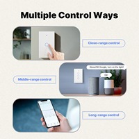 Interrupteur intelligent Matter Wi-Fi, contrôle par application, tactile, pour éclairage mural, avec ou sans fil neutre, 1 à 4 gangs, prise US