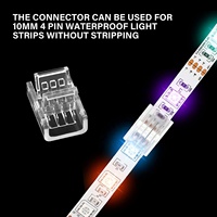 Connecteur d'angle en L sans soudure pour bande LED RGB 2P 4P 10mm, répartiteur de connexion de fil PCB en plastique facile à assembler