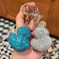 Porte-clés Canard en Caoutchouc Mignon Rose Jaune, Canard Joyeux avec Strass et Cristaux, Cadeau pour Femme