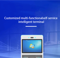 Kiosque en libre-service pour aéroport, lecteur de codes-barres intérieur, lecteur de passeport, clavier crypté, lecteur d'empreintes digitales, prise en charge SDK