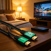 Câble HDMI 4K haute vitesse 2.0 18 Gbps 4K 60 Hz 19+1 avec coque en alliage vert pour home cinéma PS5 Xbox Moniteur 1,5 m