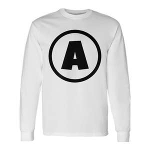 T-shirt a maniche lunghe Aqua Bats con logo nero, vestibilità unisex - Product Image 1