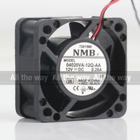 Original NMB 5V 24V 48V DC 12V 0.26A AC EC 4020 40X40X20MM 4CM Alimentation violente haute vitesse 2 fils 04020VA-12Q-AA Ventilateur de refroidissement