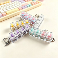 En gros, interrupteurs tactiles colorés, 4 emplacements, capuchons de touches transparents, porte-clés anti-stress, mini testeur d'interrupteurs de clavier, personnalisable