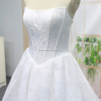 Nouvelle arrivée, robe de mariée élégante et moderne de luxe, sans bretelles, à lacets, style princesse, robe longue jusqu'au sol