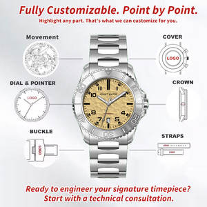 Nuovo Design Orologio Personalizzato Classico di Lusso con Logo Minimalista Tutto in Acciaio Inossidabile Orologio da Polso Automatico per Uomo - Product Image 2