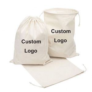 Pochette en toile de coton pliable personnalisée YOUQU avec logo, sacs à cordon anti-poussière, écologiques et recyclables - Product Image 2