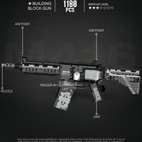 Reobrix 77004 Pistola Deportiva Automática, Rifle, Francotirador, Juguete de Construcción de Plástico ABS, Juego de Ladrillos de Construcción para Niños de 5 a 7 Años