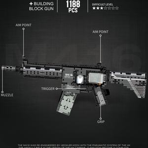 Reobrix 77004 Pistolet Automatique Fusil Sniper Modèle de Construction en Briques pour Jouet en Plastique pour Enfants - Product Image 2
