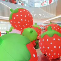 Fraise gonflable décorative d'extérieur pour centre commercial, modèle de fraise gonflable personnalisé pour l'affichage