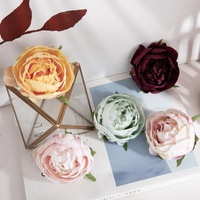 Bunga Peony Sutra Buatan Warna Kuning Merah Ungu Biru Ukuran 8*6cm, untuk Dekorasi Rumah, Pernikahan, Hari Valentine, Wisuda, Tahun Baru, Gaya Modern