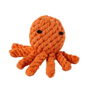 Grand jouet à mâcher pour chien en forme de pieuvre, corde en coton, durable, pour le nettoyage des dents, jouet pour animaux de compagnie, 14*8cm, 85g - Product Image 4