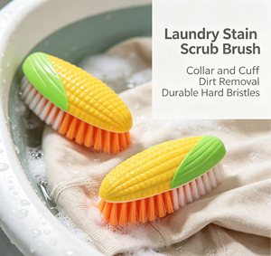Corn Shape Car Cleaning <b>Brush</b> PP Plastic Wash <b>Scrub</b> <b>Brush</b> Nylon Bristles Hand Car Care Grooming Tool - Product Image 3