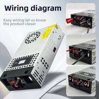 DC12V 24V 36V 48V 60V 360W 480W 600W alimentation à découpage AC DC réglable pour compresseur d'air voiture SMPS affichage numérique