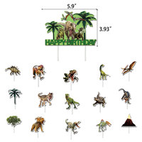 Artículos para Fiesta de Cumpleaños con Temática de Dinosaurios de la Selva, Set de Decoración para Fiesta de Dinosaurios, Decoraciones de Cumpleaños para Niños con Banderines de Cumpleaños DIY
