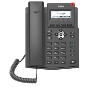 Téléphone IP de bureau Fanvil X1E d'entrée de gamme en stock, 2 lignes SIP, écran LCD 128x48, voix HD, 10/100 Mbps pour bureaux et PME - Product Image 1