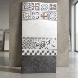 Gris 30x60cm 300x600mm Glossy 3D Printed 12x24 Carrelages muraux de salle de bain Porcelaine Look Céramique pour importateurs - Product Image 3