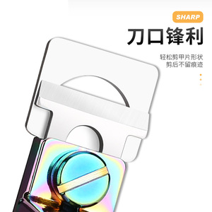 Juego de manicura de acero inoxidable con revestimiento de titanio, cortaúñas, empujador de cutículas, herramientas para uso doméstico, duradero para adultos - Product Image 2