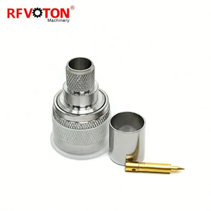 Conector coaxial de latón Rf de fábrica tipo N enchufe macho engarzado recto N enchufe para RG213 RG8 LMR400 RG214 7DFB 8DFB Cable coaxial - Product Image 6