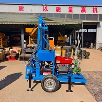 Foreuse hydraulique portable pour puits d'eau, 200 m, avec moteur diesel et trépan en alliage, équipement mobile pour l'Asie du Sud-Est