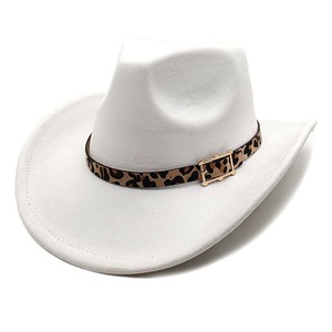 Nouvelle casquette ethnique <span class=keywords><strong>en</strong></span> polyester réglable |   Chapeau Fedora Cowboy à Imprimé Léopard pour Hommes, Femmes et Couples, Style Western, Idéal pour les Fêtes et les Activités de Plein Air - Product Image 3