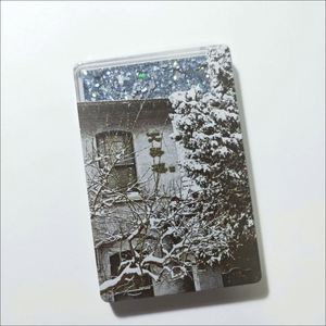 UV Printed <b>Plastic</b> Keyring Custom Oil Floating Acrylic <b>Block</b> Liquid Keychain - Product Image 2