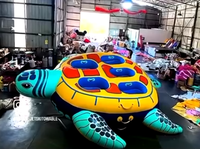 Bateau gonflable tractable tortue pour sports nautiques, bateau gonflable tractable tortue donut