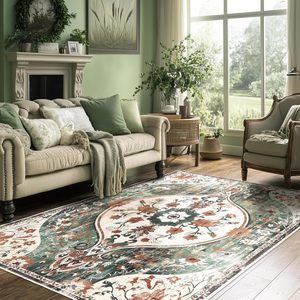 พรมปูพื้นลายเหรียญโบฮีเมียน วาน ซินหลง รูปทรงสี่เหลี่ยมผืนผ้า ผลิตจากกำมะหยี่คริสตัล กันลื่น เหมาะสำหรับห้องนั่งเล่น ตกแต่งบ้าน - Product Image 2