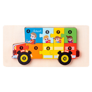 Modèle de camion fusée Montessori bricolage <span class=keywords><strong>Puzzle</strong></span> jouet de jeu éducatif pour enfants de 5 à 7 ans et artisanat jouets en bois interactifs faits à la main - Product Image 4