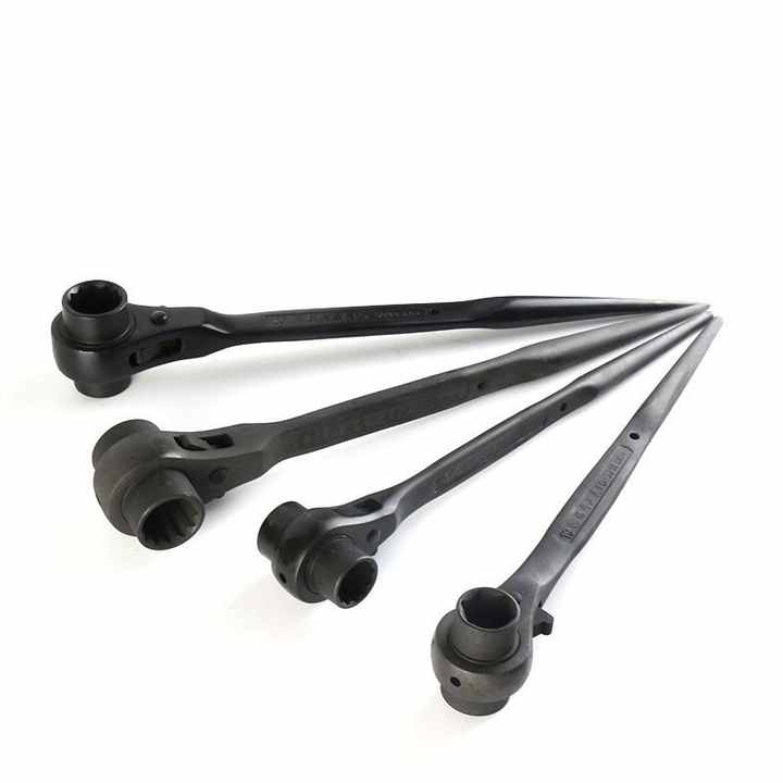 Black Phosphating Sharp Tail Double Socket Ratchet Wrenches 13x17mm