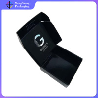 Carton de vente en gros de livre d'affranchissement de robe de revêtement UV pour l'électronique emballage de carte-cadeau de luxe personnalisé boîte noire